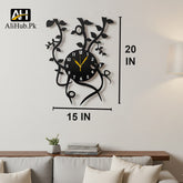 Artistic Nature-Inspired Wooden wall Clock